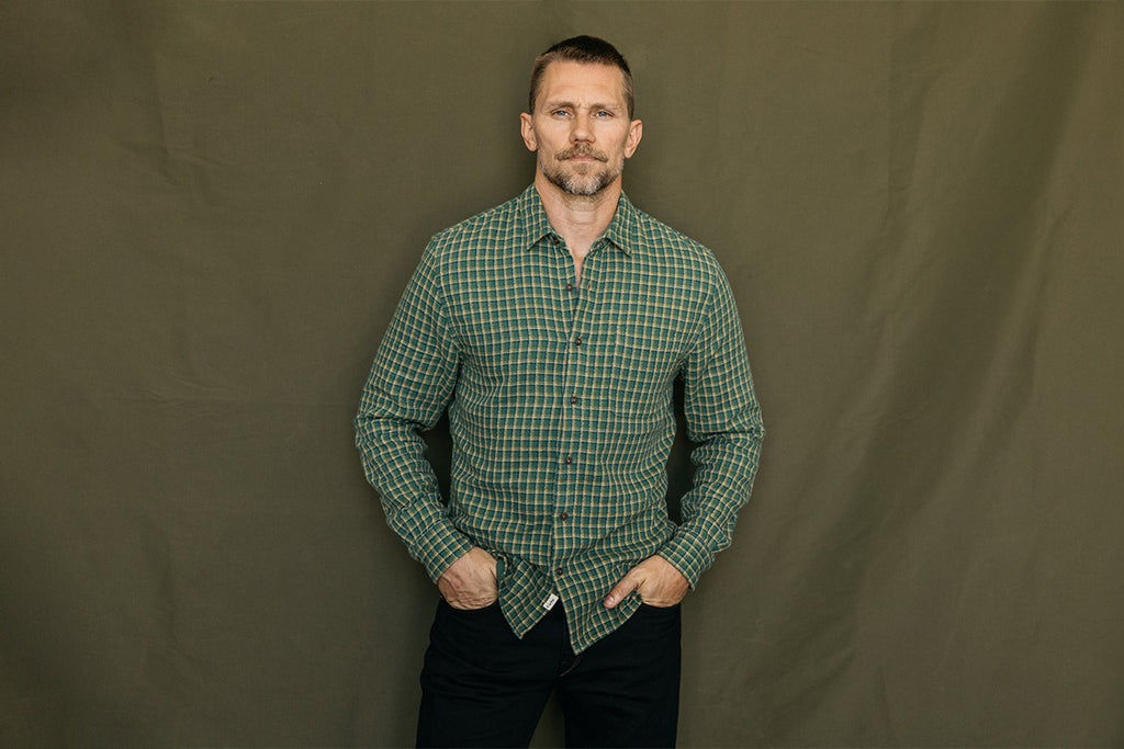 plaid-button-up-shirt-palm-green